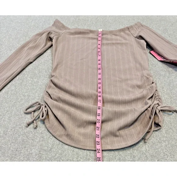 Maternity Vibes Bone Brown Maternity Shirt‎ Size S NWT - Picture 3 of 7